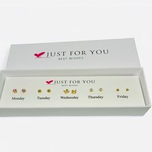 Just For You Gold and Silver Earrings Set